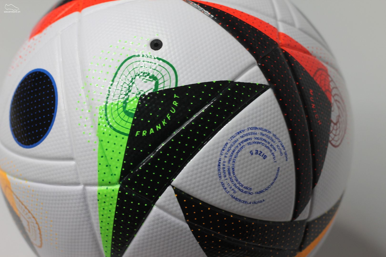 Bóng Adidas Fussballliebe League Euro 2024 màu trắng đen IN9367