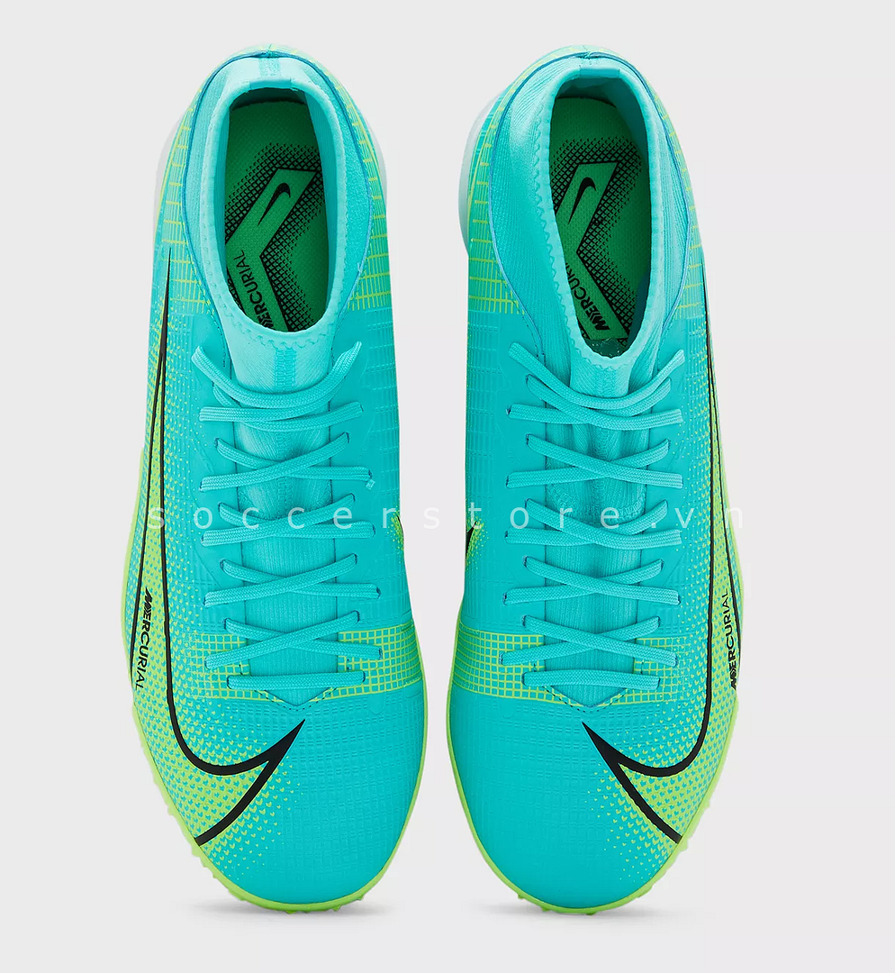 giày bóng đá Nike Mercurial Superfly 8 Academy TF Impulse pack- Dynamic Turquoise/ Lime Glow CV0953-403