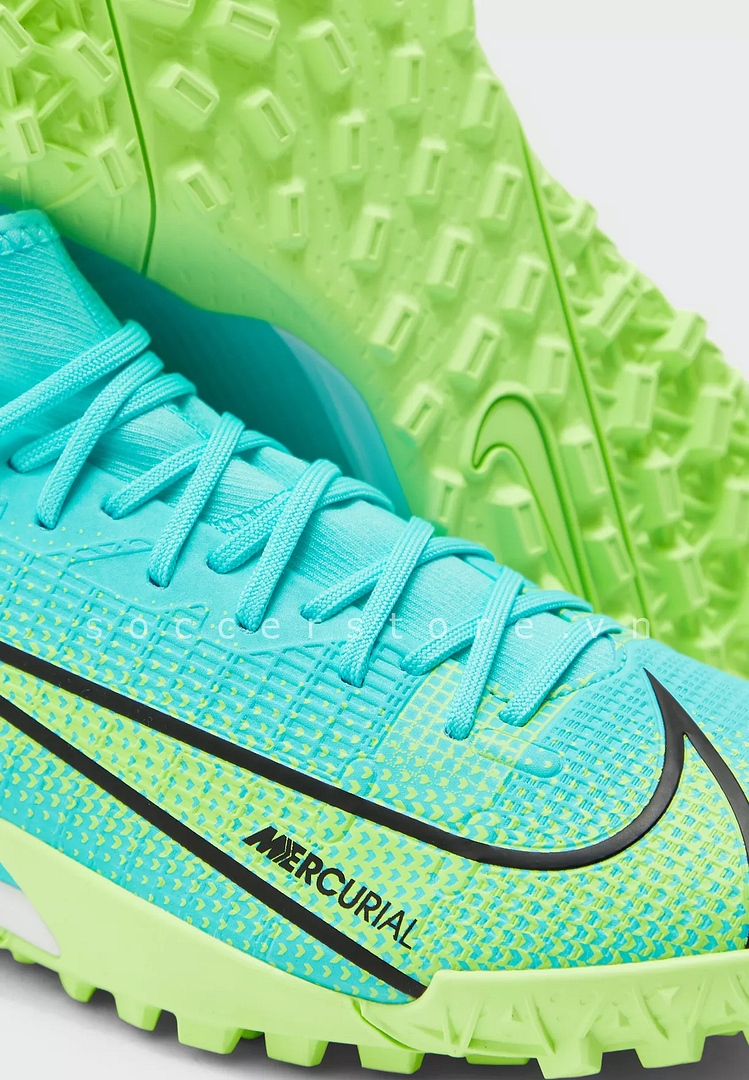 giày bóng đá Nike Mercurial Superfly 8 Academy TF Impulse pack- Dynamic Turquoise/ Lime Glow CV0953-403