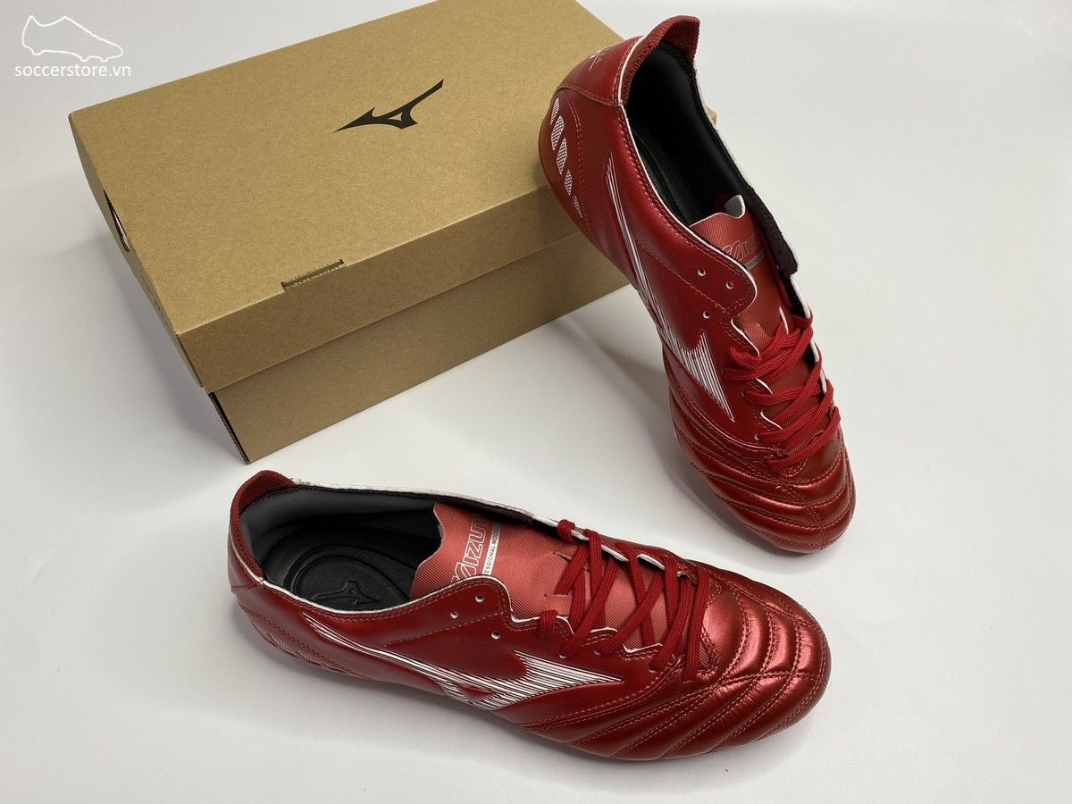 Mizuno Morelia Neo 3 Pro AG - Solar Red / White - P1GA228460