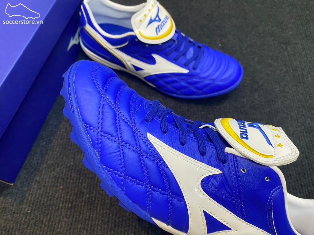 Mizuno Wave Cup Legend AS TF - Blue / White Gold / White - P1GD201901
