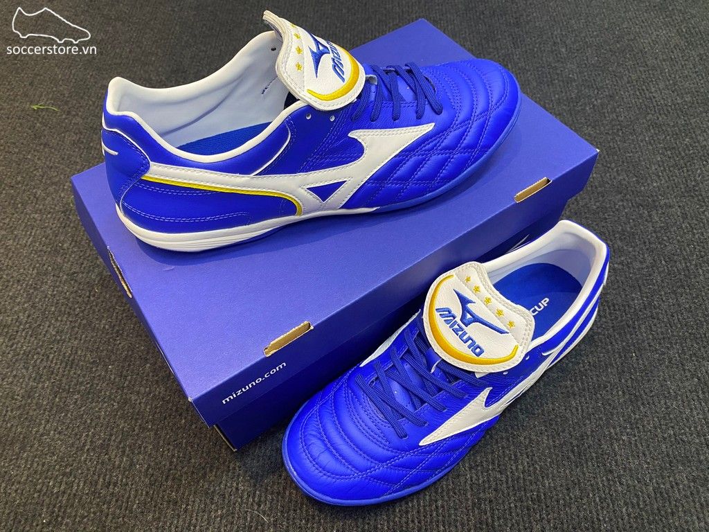 Mizuno Wave Cup Legend AS TF - Blue / White Gold / White - P1GD201901