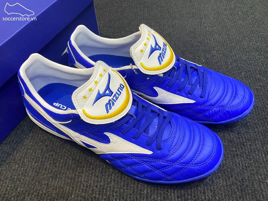 Mizuno Wave Cup Legend AS TF - Blue / White Gold / White - P1GD201901