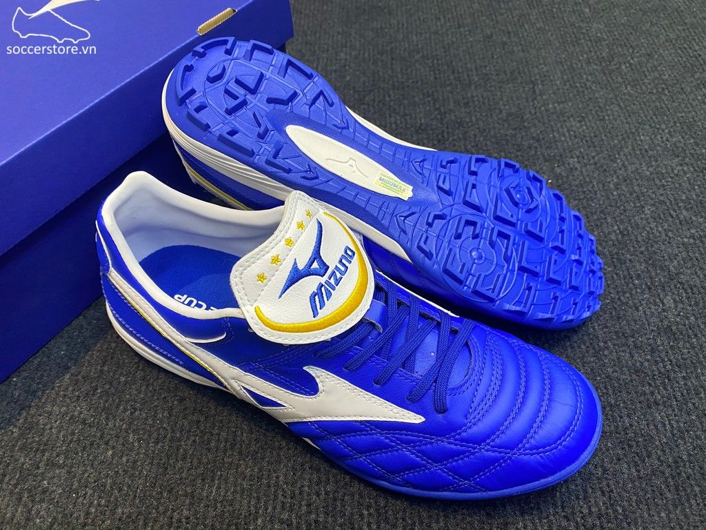 Mizuno Wave Cup Legend AS TF - Blue / White Gold / White - P1GD201901