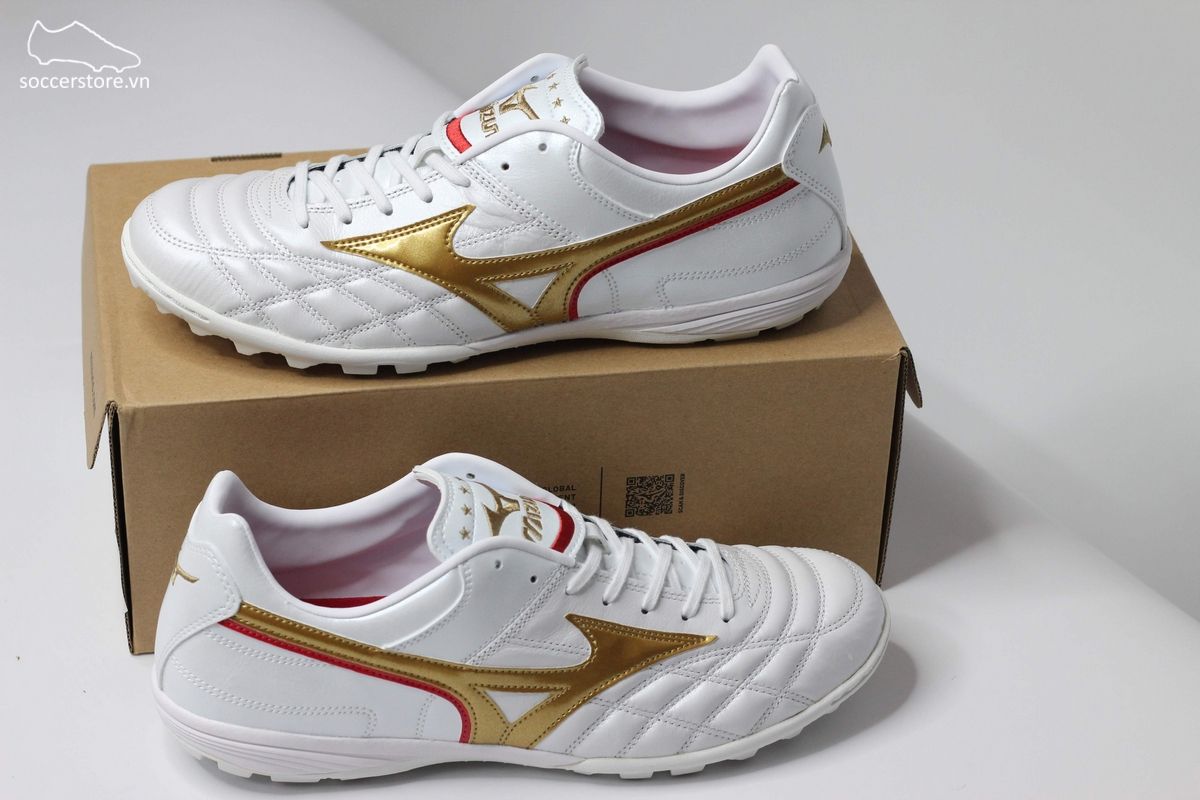 Mizuno Wave Cup Legend AS TF màu trắng đồng - P1GD201962