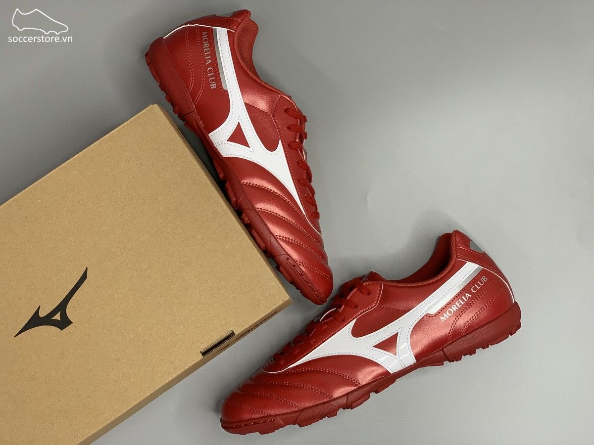 Mizuno Morelia II Club AS TF màu đỏ trắng - P1GD221660