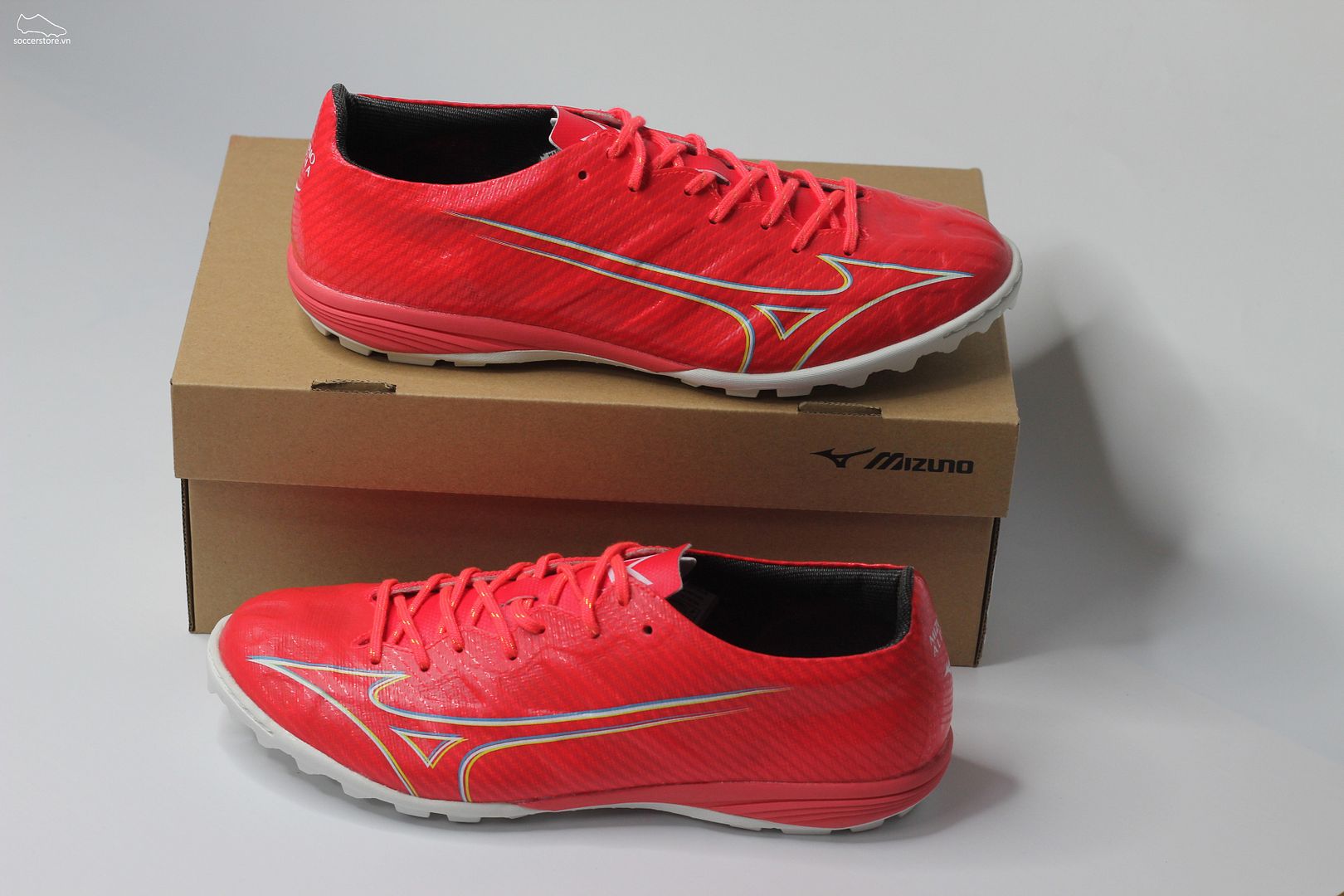 Mizuno Alpha Pro AS TF màu đỏ cam đế trắng P1GD236464