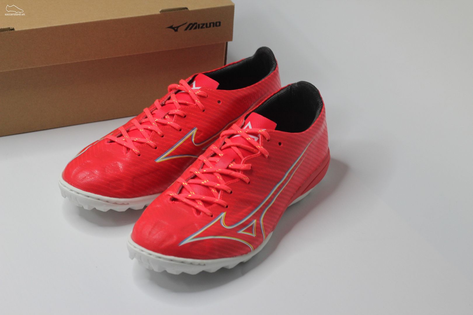Mizuno Alpha Pro AS TF màu đỏ cam đế trắng P1GD236464