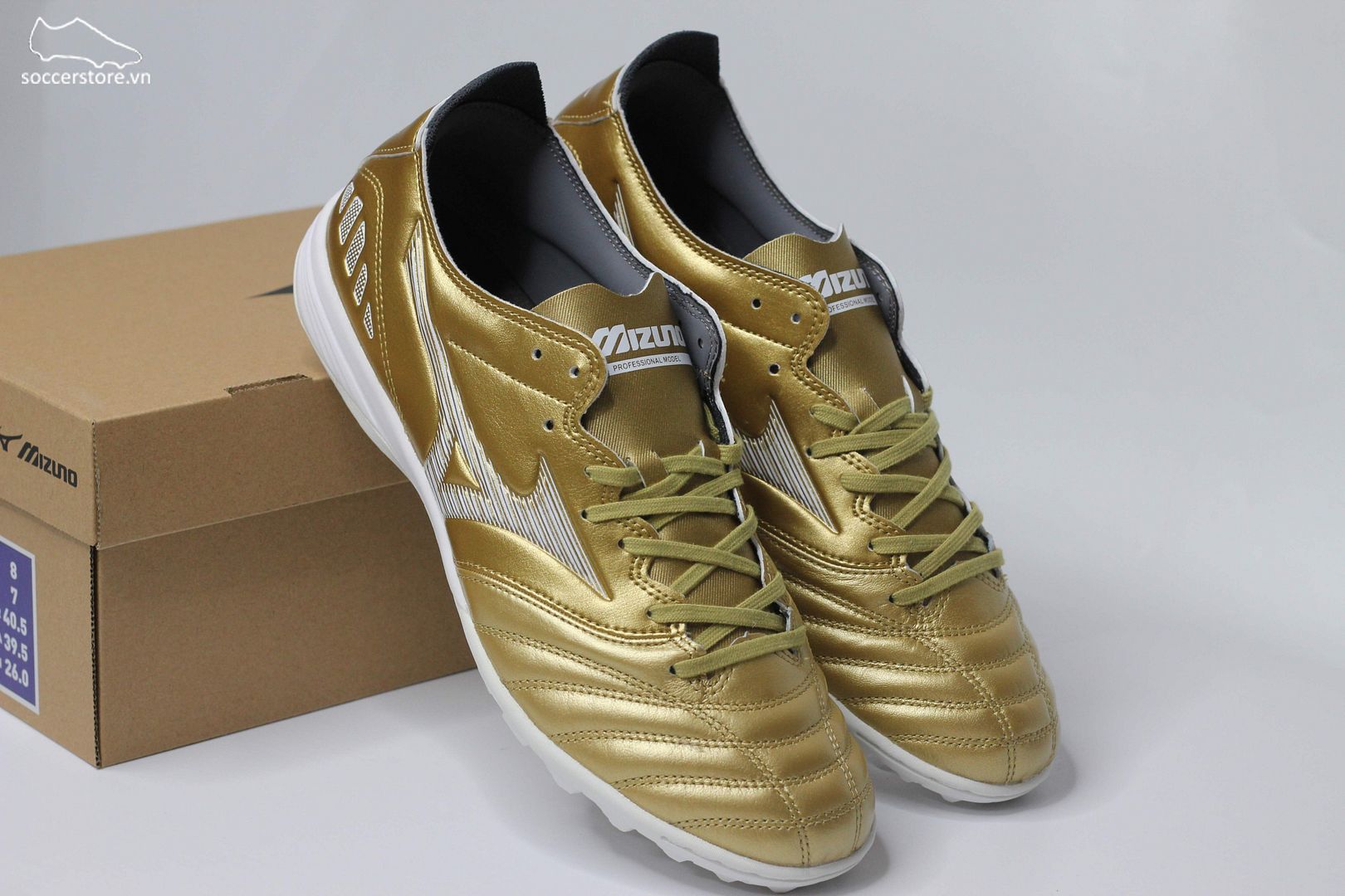 Mizuno Morelia Neo III Pro AS TF vàng đồng P1GD238452