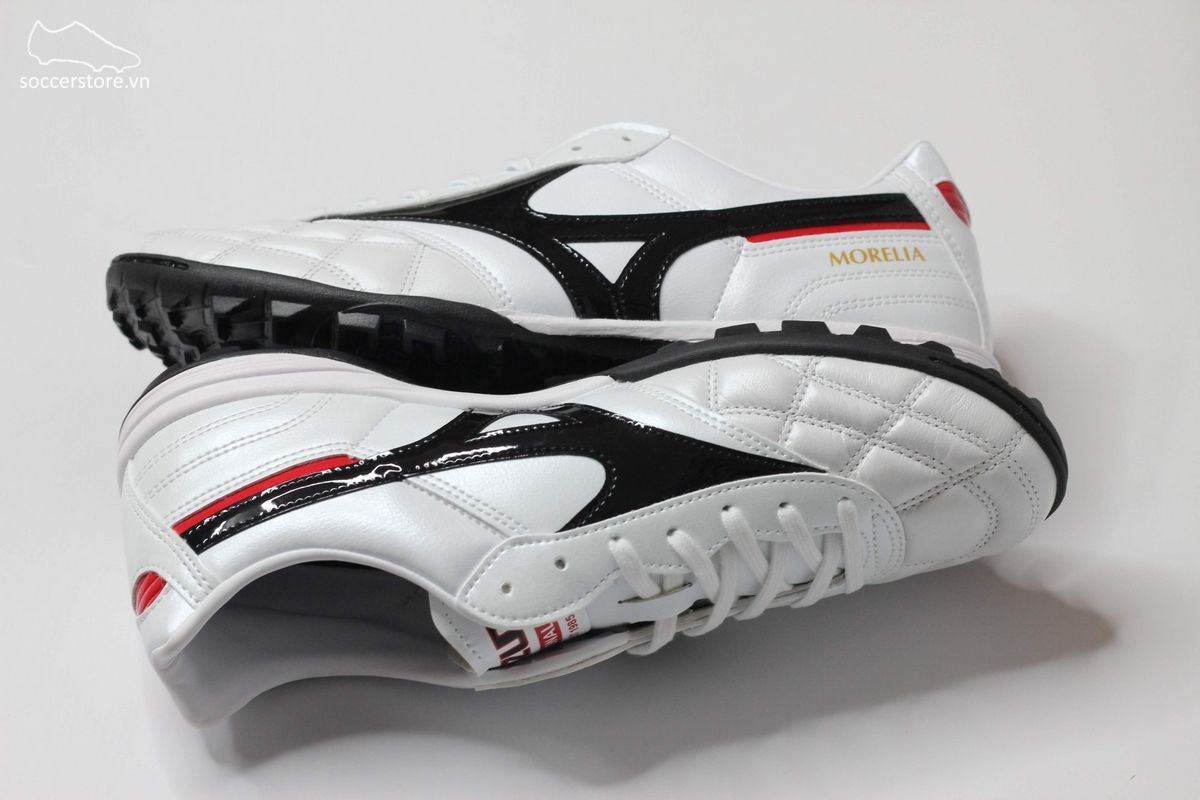 Mizuno Morelia TF- White/ Black/ Crimson Q1GB190209