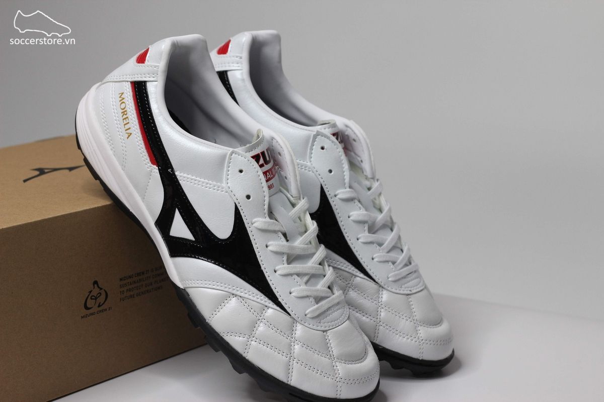 Mizuno Morelia TF- White/ Black/ Crimson Q1GB190209