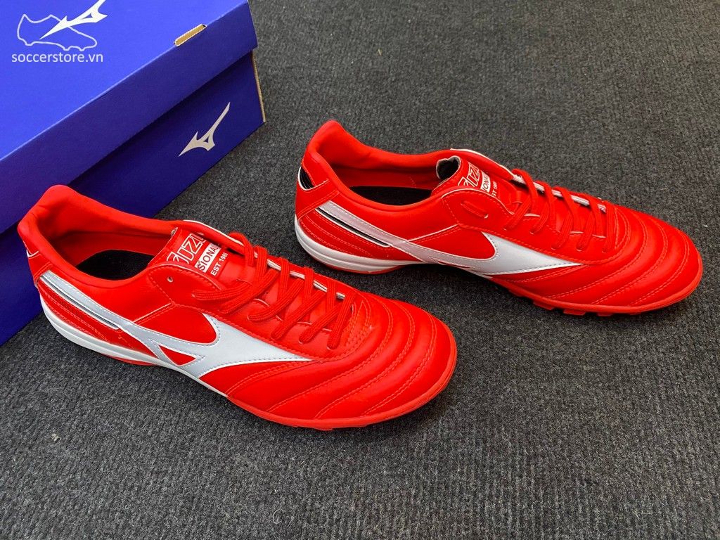 Mizuno Morelia TF- Bright Crimson/ White/ Black Q1GB210160