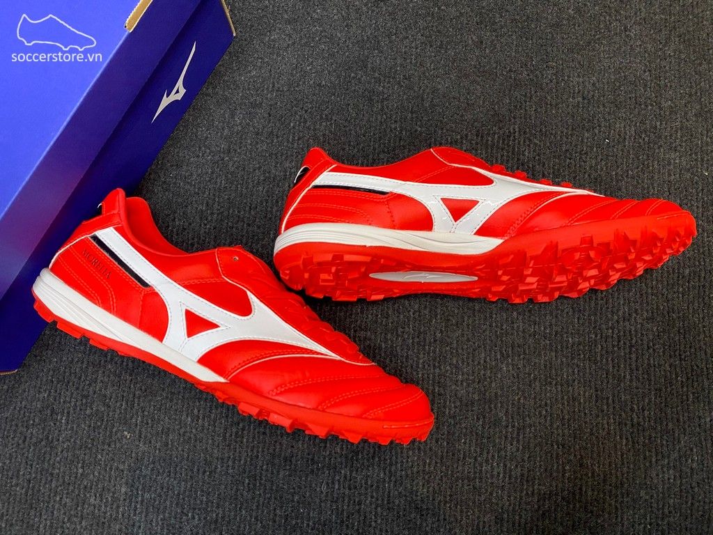 Mizuno Morelia TF- Bright Crimson/ White/ Black Q1GB210160