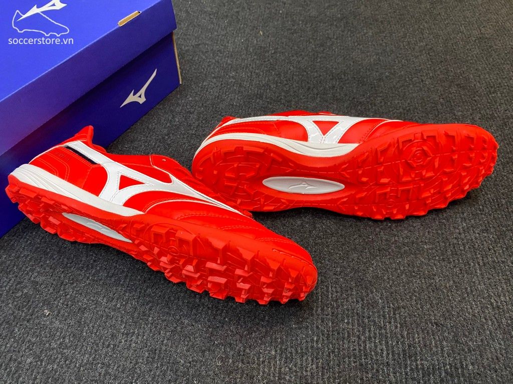 Mizuno Morelia TF- Bright Crimson/ White/ Black Q1GB210160