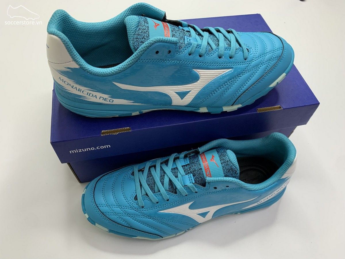 Mizuno Monarcida Neo Sala Pro TF - Light Blue - White - Q1GB212123