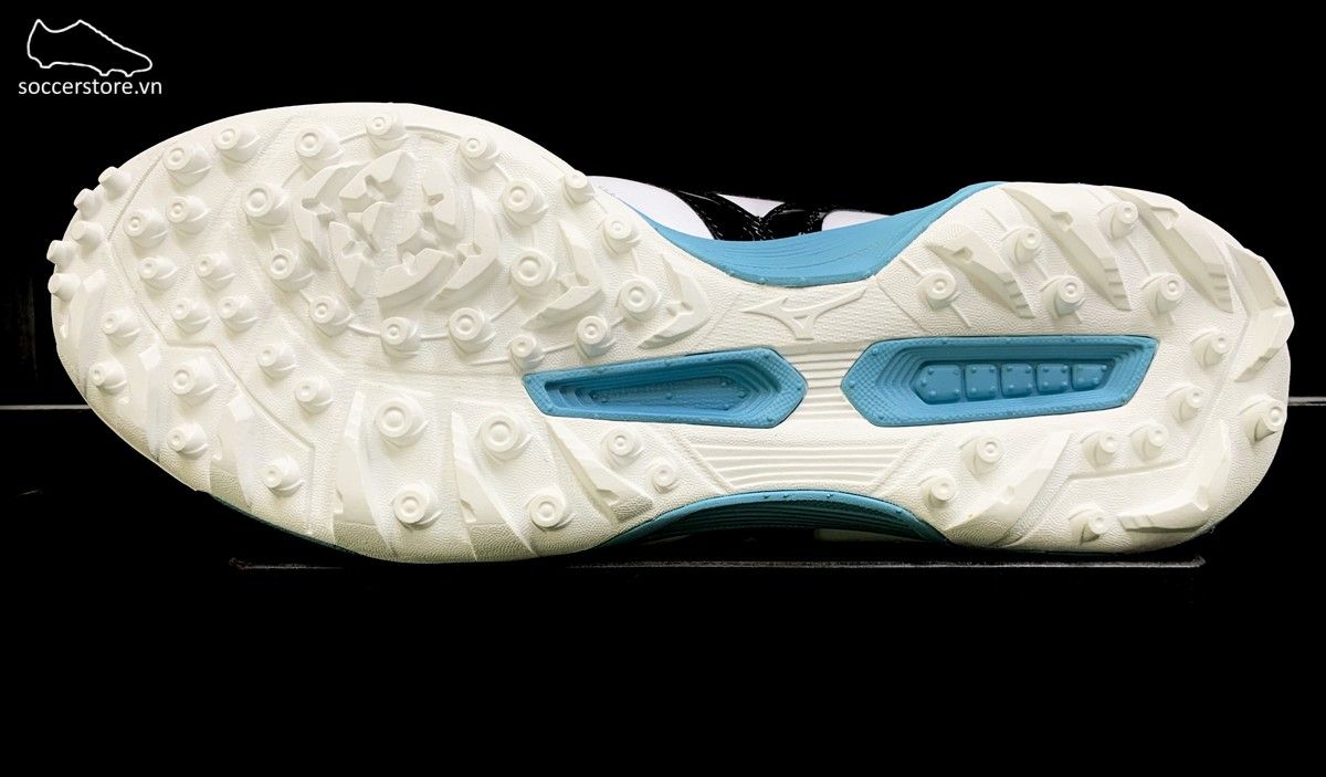 Mizuno Morelia Sala Classic TF - Cloud White / Black / Light Blue - Q1GB220209