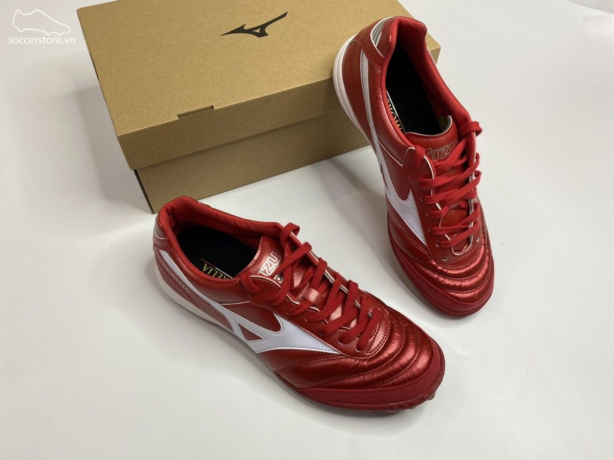 Mizuno Morelia Sala Elite TF màu đỏ trắng bạc Q1GB221060