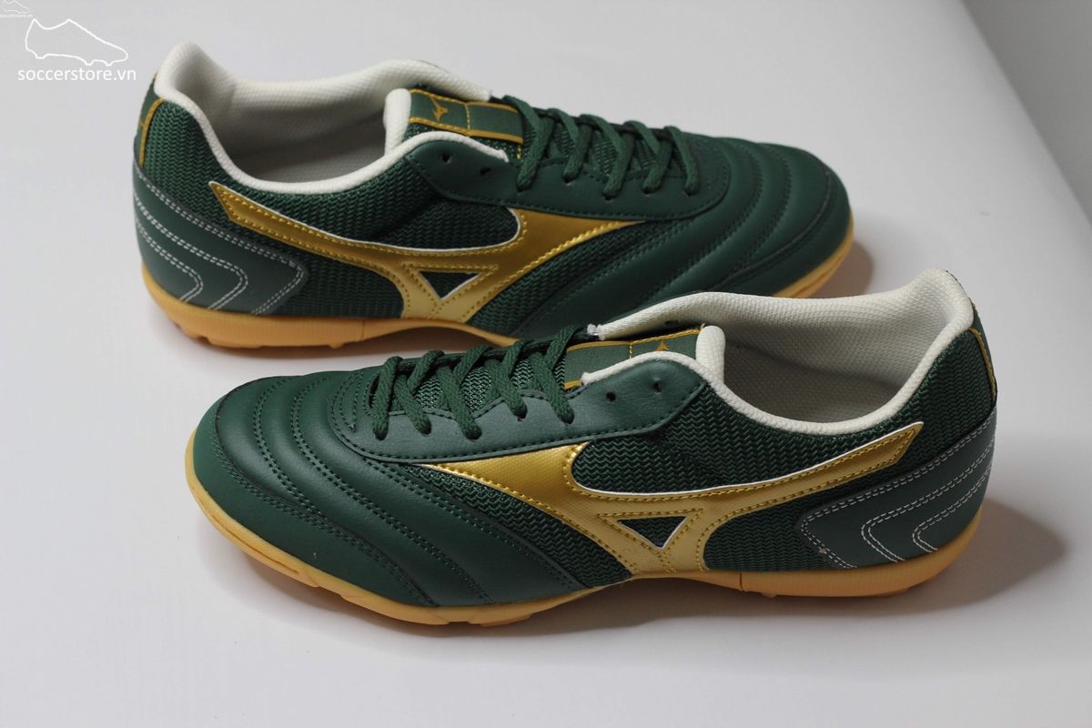 Mizuno Morelia Sala Club TF xanh bộ đội- vàng gold - Q1GB230373