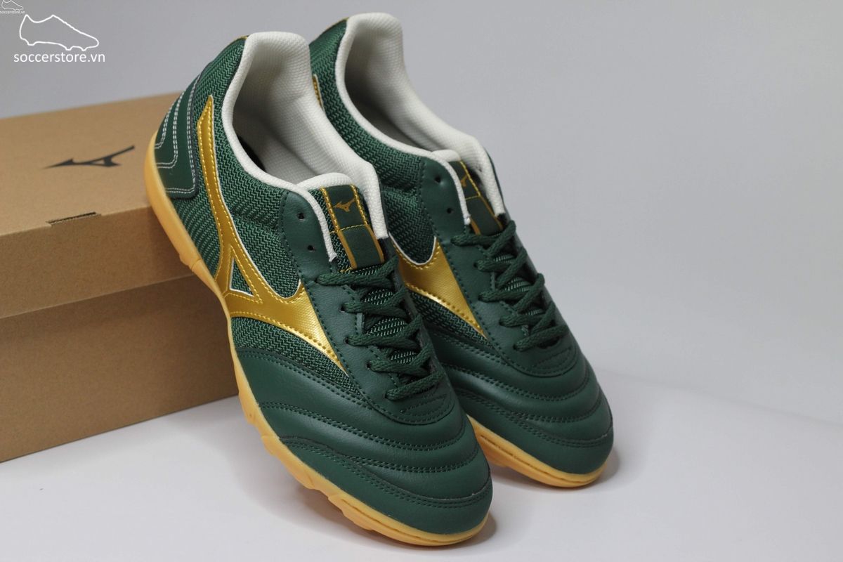 Mizuno Morelia Sala Club TF xanh bộ đội- vàng gold - Q1GB230373