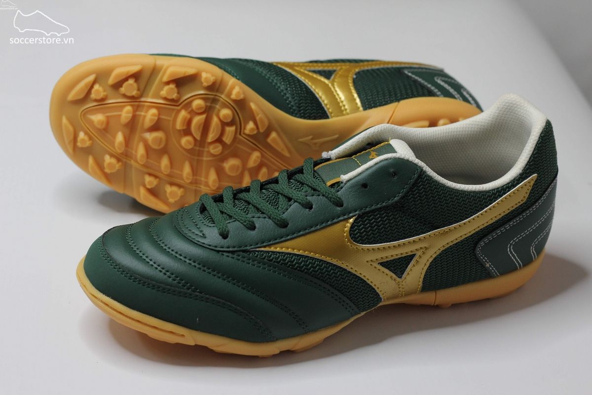 Mizuno Morelia Sala Club TF xanh bộ đội- vàng gold - Q1GB230373