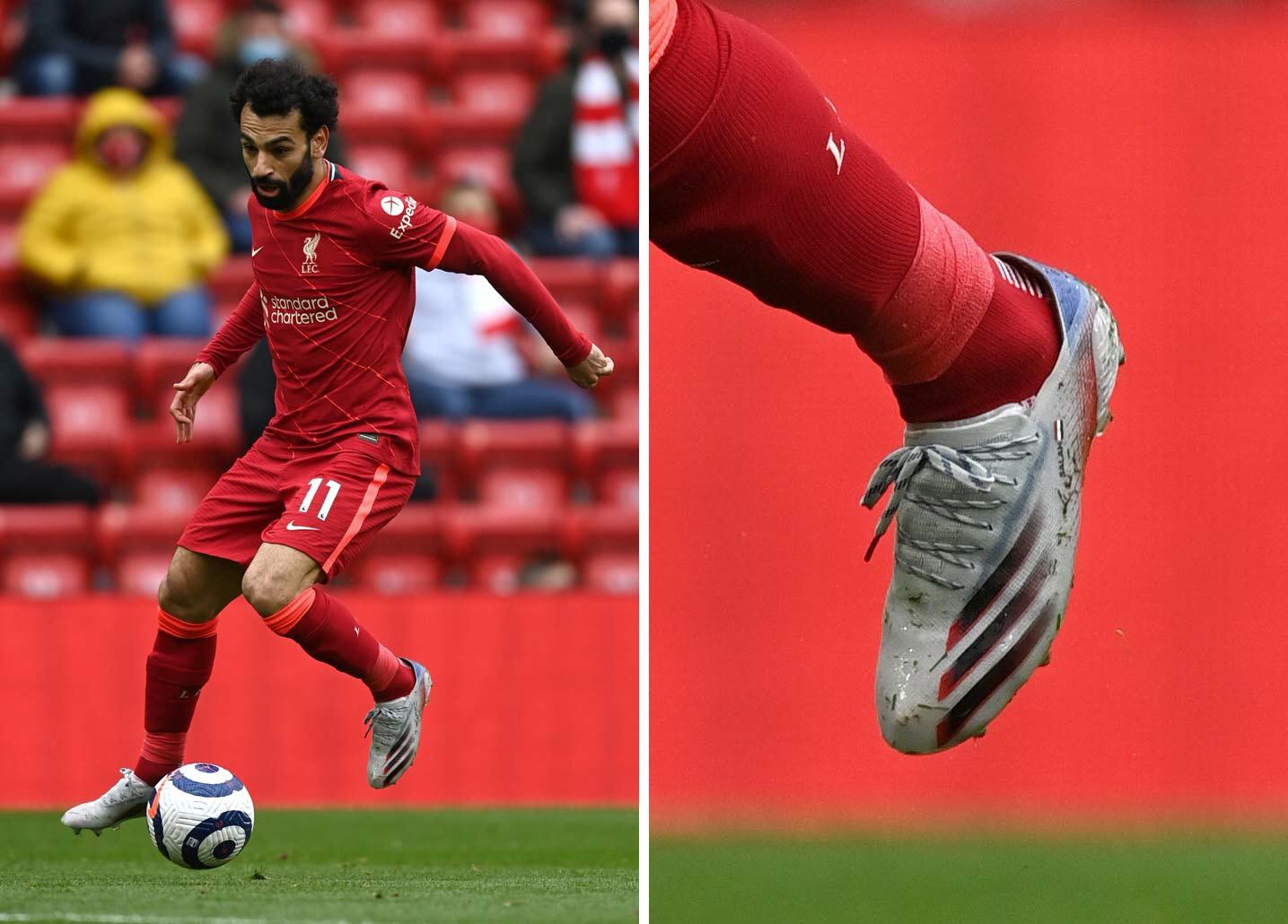 Salah đi giày bóng đá Adidas Ghosted .1 FG showpiece