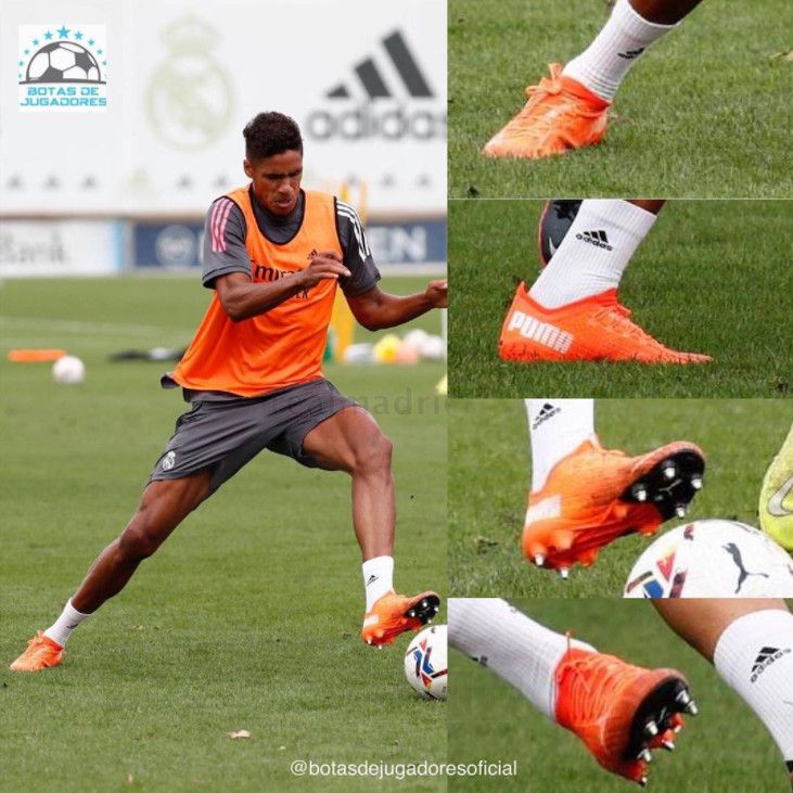 Raphael Varane chuyen sang di giày bóng Puma