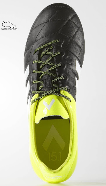 Adidas Ace 15.1 leather FG-AG Core Black- White- Solar Yellow Adidas Ace 15.1 leather FG-AG Core Black- White- Solar Yellow