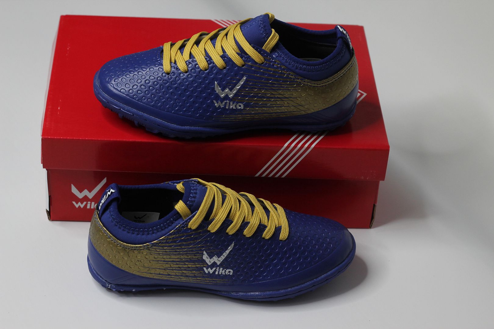 Giày bóng đá trẻ em Wika Flash TF kids màu xanh navy