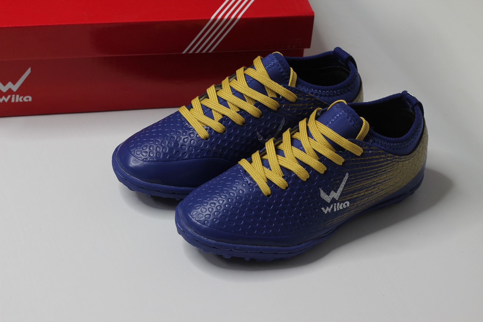 Giày bóng đá trẻ em Wika Flash TF kids màu xanh navy