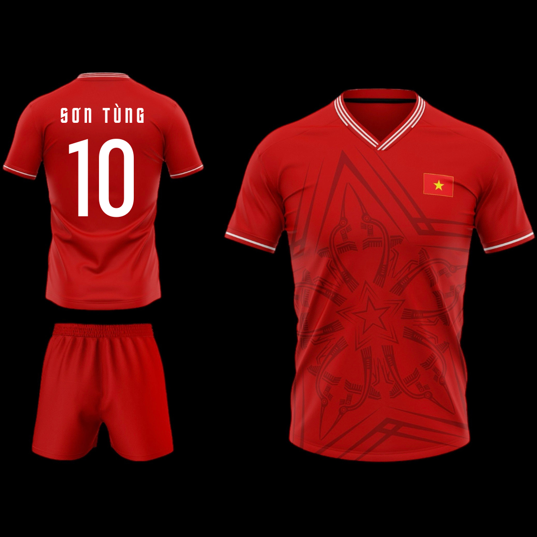 Bộ quần áo bóng đá ĐTQG Việt Nam 2024 màu đỏ 