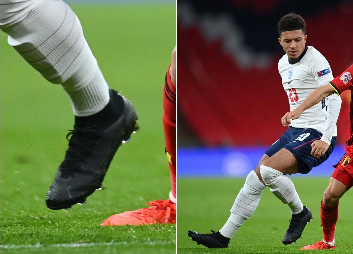 Sancho đi giày Nike Mercurial 2021