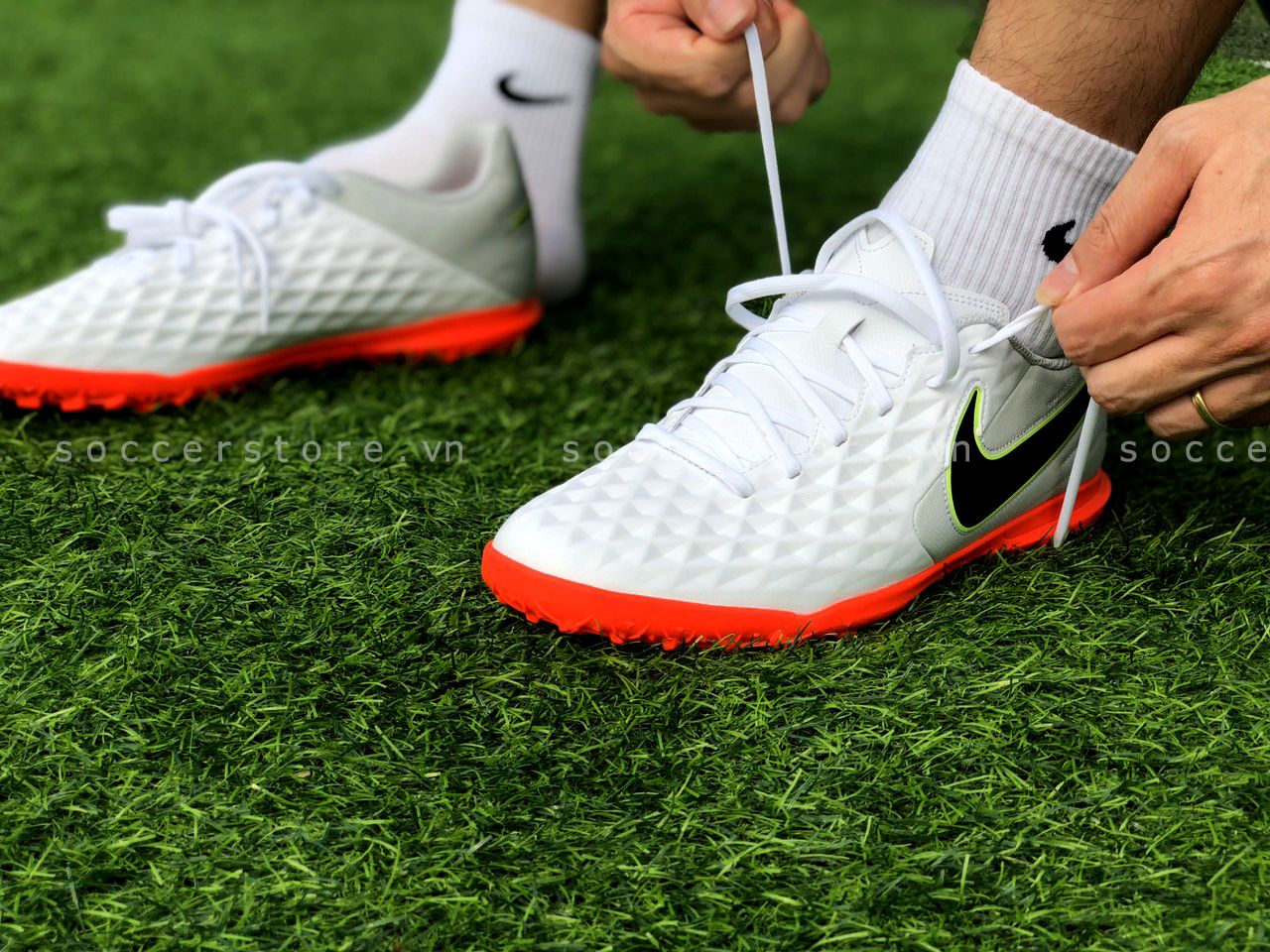 Nike Tiempo Legend 8 Club TF- White/ Black/ Grey Fog AT6109-106