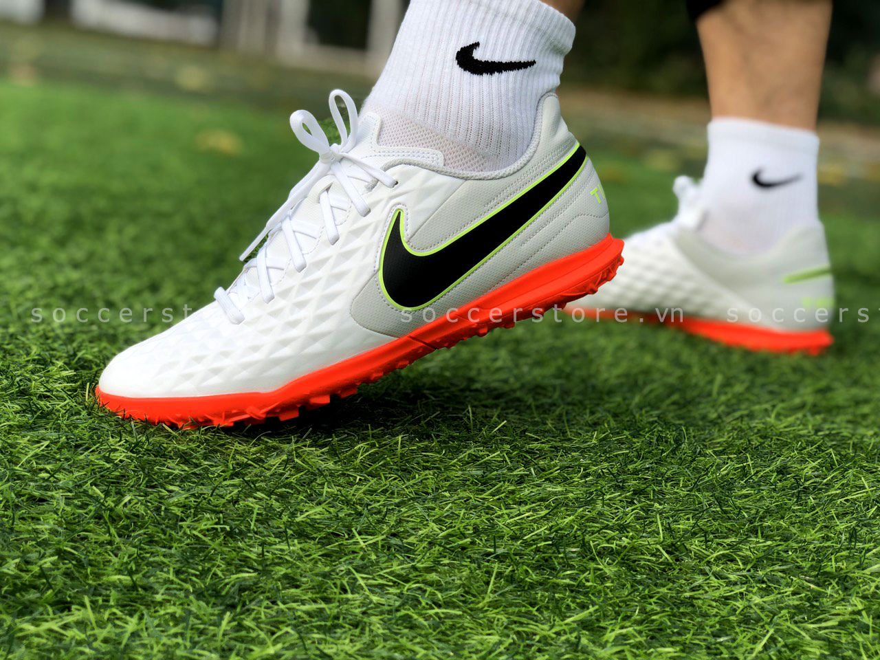 Nike Tiempo Legend 8 Club TF- White/ Black/ Grey Fog AT6109-106