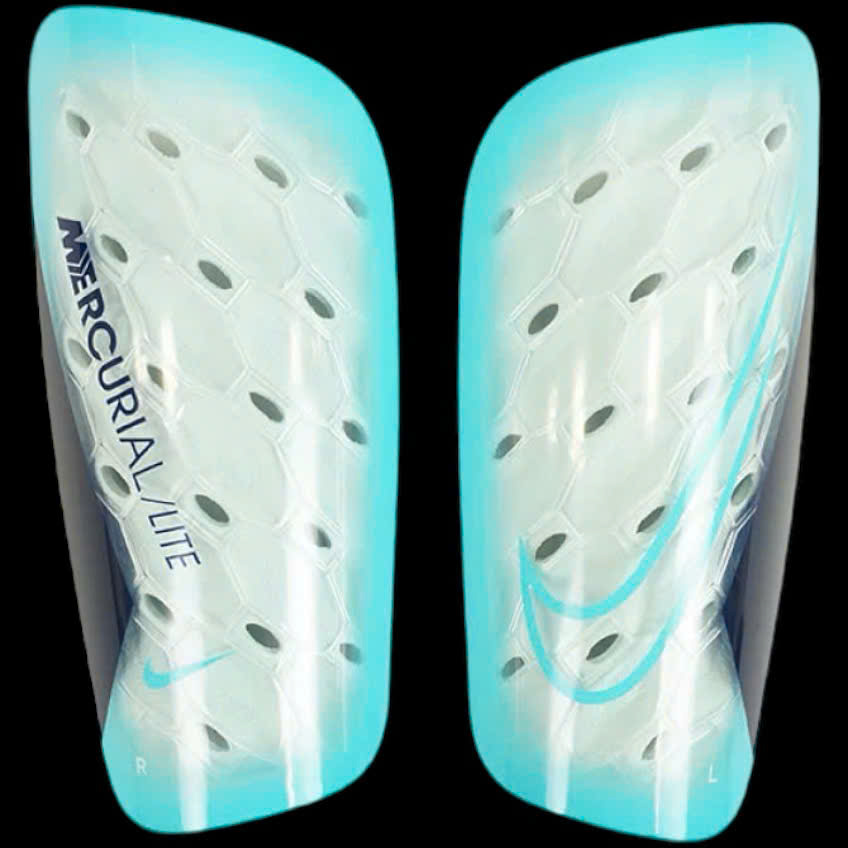 Bọc ống đồng Nike Mercurial Lite Shinguard màu trắng xanh dương DN3611-420