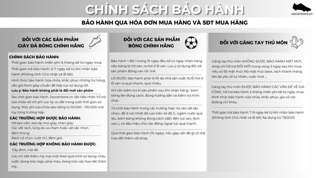 Chính sách bảo hành soccerstore.vn