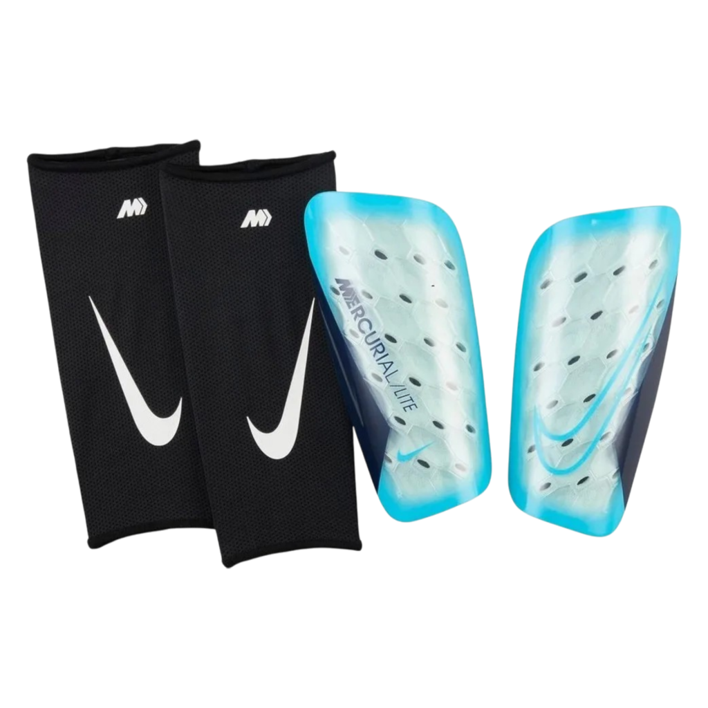 Bọc ống đồng Nike Mercurial Lite Shinguard màu trắng xanh dương DN3611-420