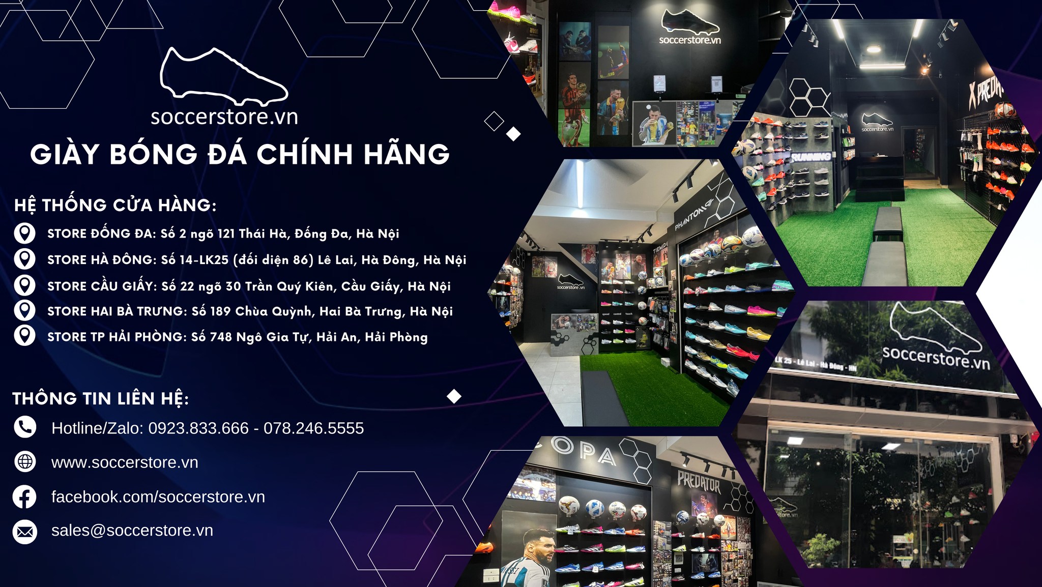 Cửa hàng Soccerstore.vn các chi nhánh