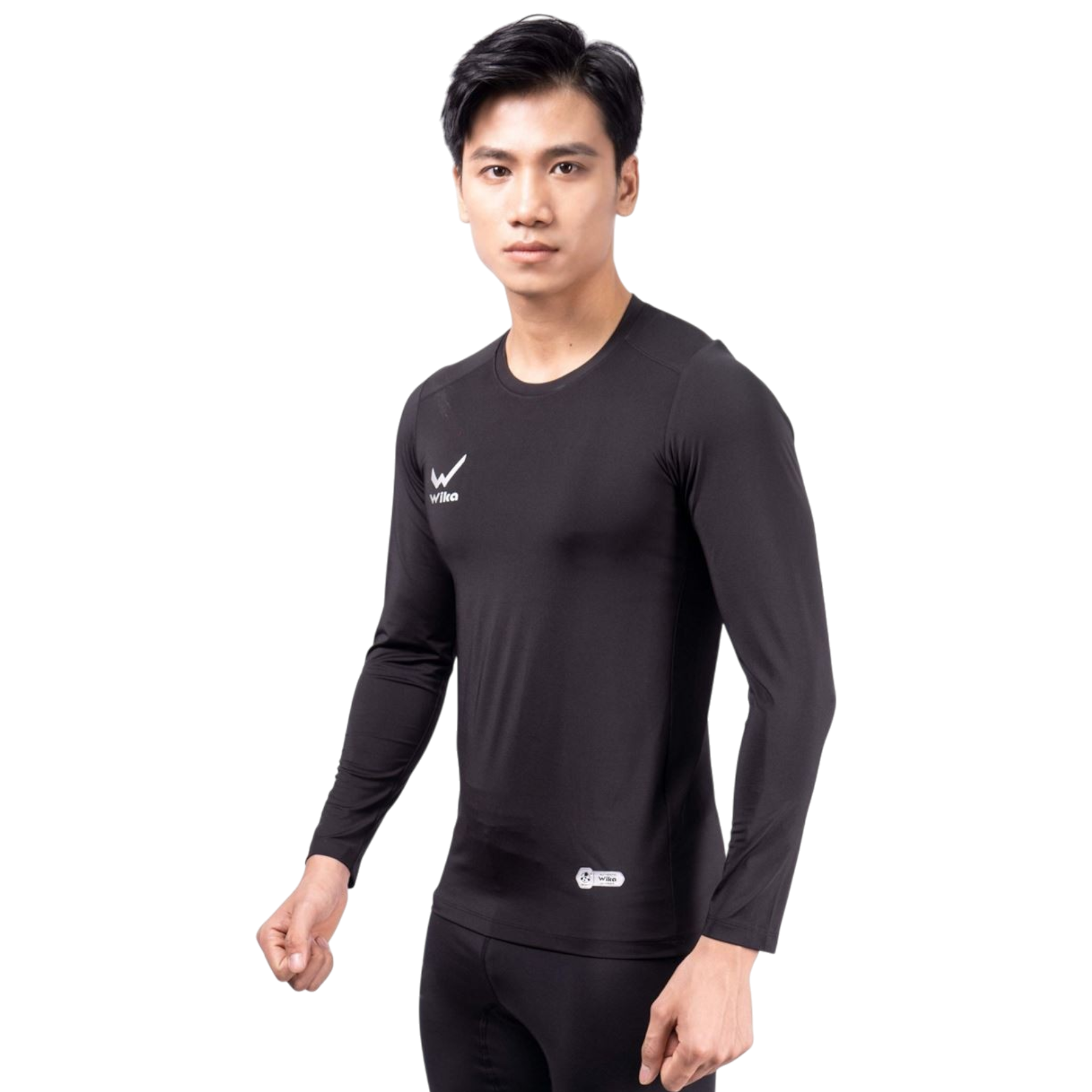 wika body đen Áo giữ nhiệt màu đen