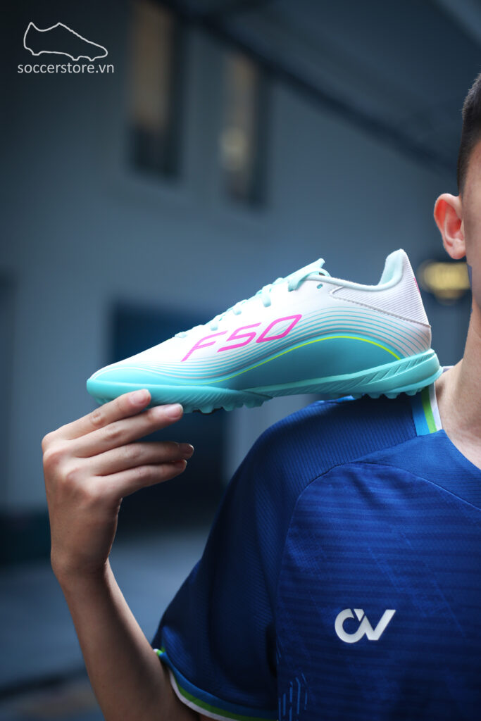 Adidas F50 League TF Messi xanh ngọc JQ0937 Aurora Radiante 
