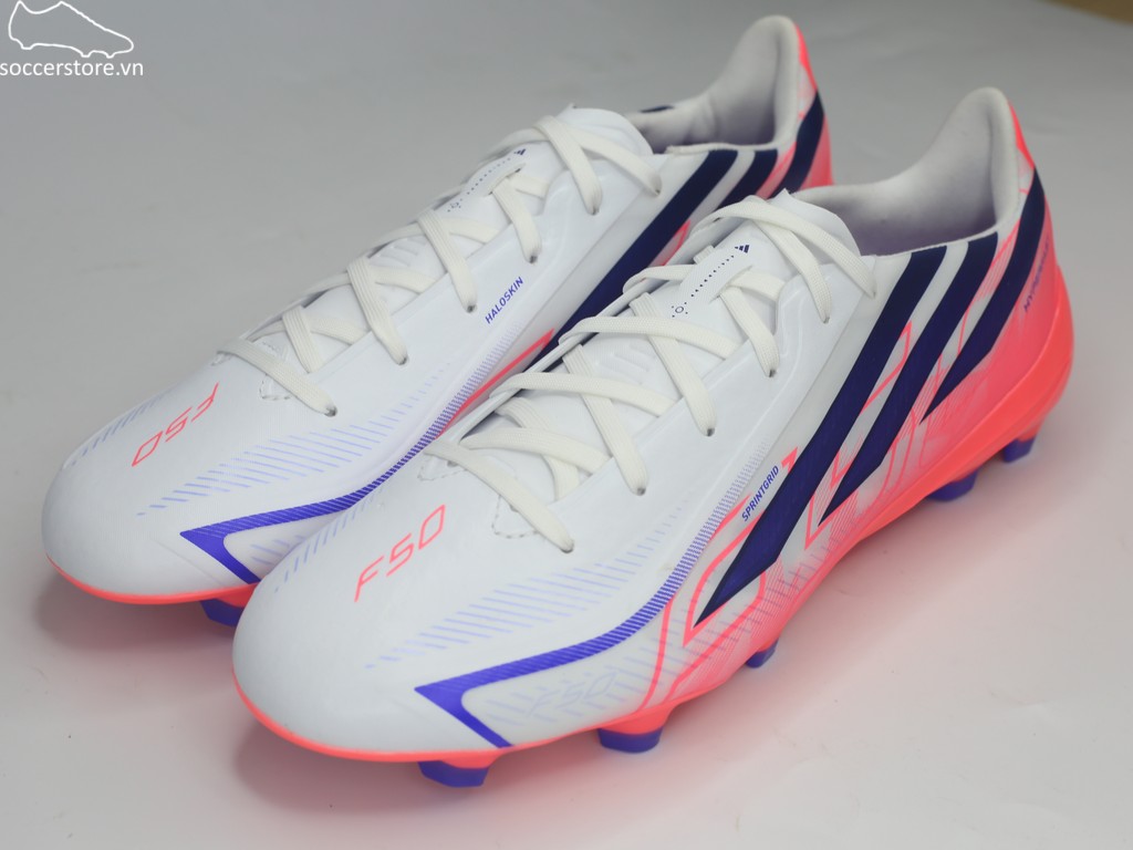 Adidas F50 Hyperfast League FG màu trắng đỏ- Chaos vs Control KJ3412