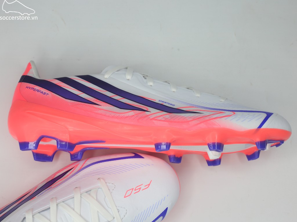 Adidas F50 Hyperfast League FG màu trắng đỏ- Chaos vs Control KJ3412