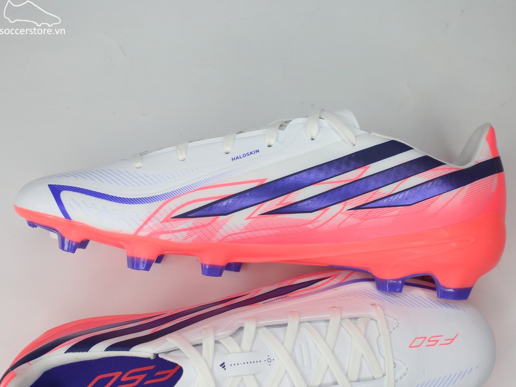 Adidas F50 Hyperfast League FG màu trắng đỏ- Chaos vs Control KJ3412