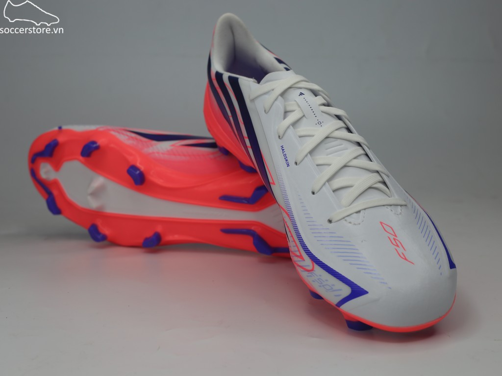 Adidas F50 Hyperfast League FG màu trắng đỏ- Chaos vs Control KJ3412