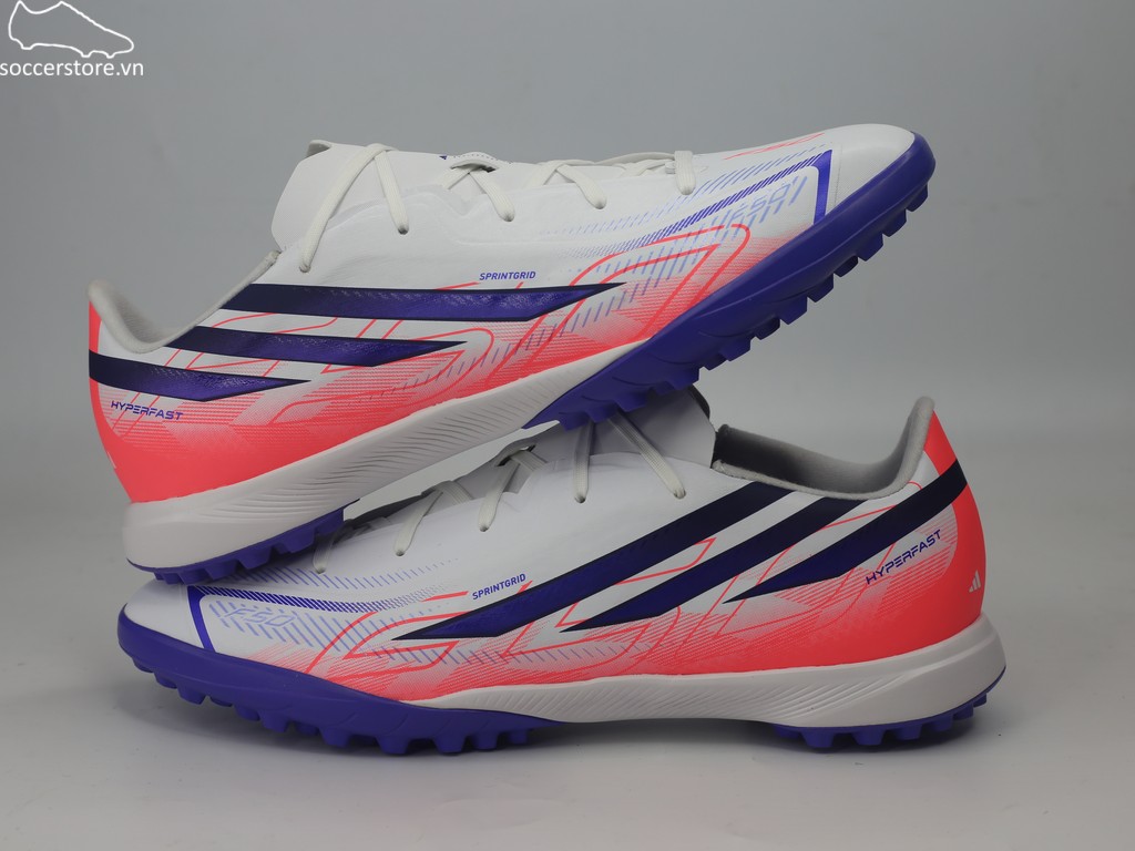 Adidas F50 Hyperfast League TF Jr đỏ/ trắng Chaos vs Control KK1321 Kids Junior