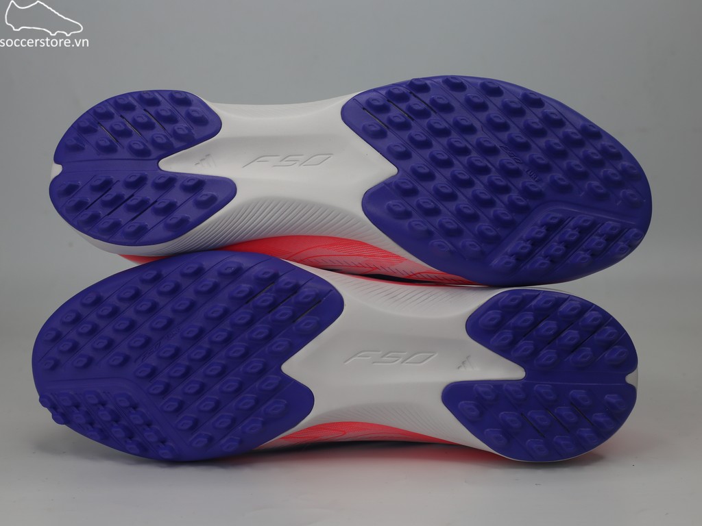Adidas F50 Hyperfast League TF Jr đỏ/ trắng Chaos vs Control KK1321 Kids Junior
