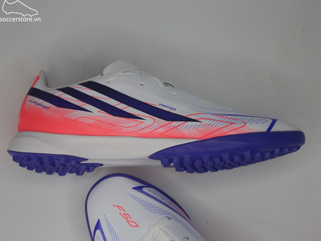 Adidas F50 Hyperfast League TF Jr đỏ/ trắng Chaos vs Control KK1321 Kids Junior