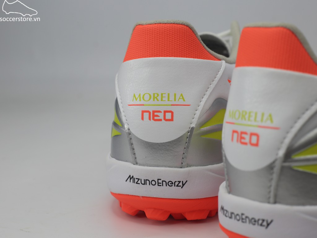 Mizuno Morelia Neo V Pro AS TF- trắng/ cam P1GD268454