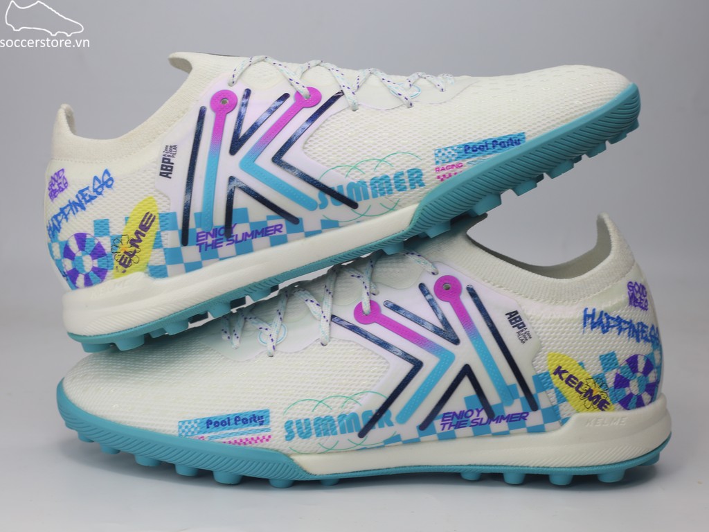 Kelme Flash 5.0 TF Summer- màu trắng/ blue 9521ZX1324-104