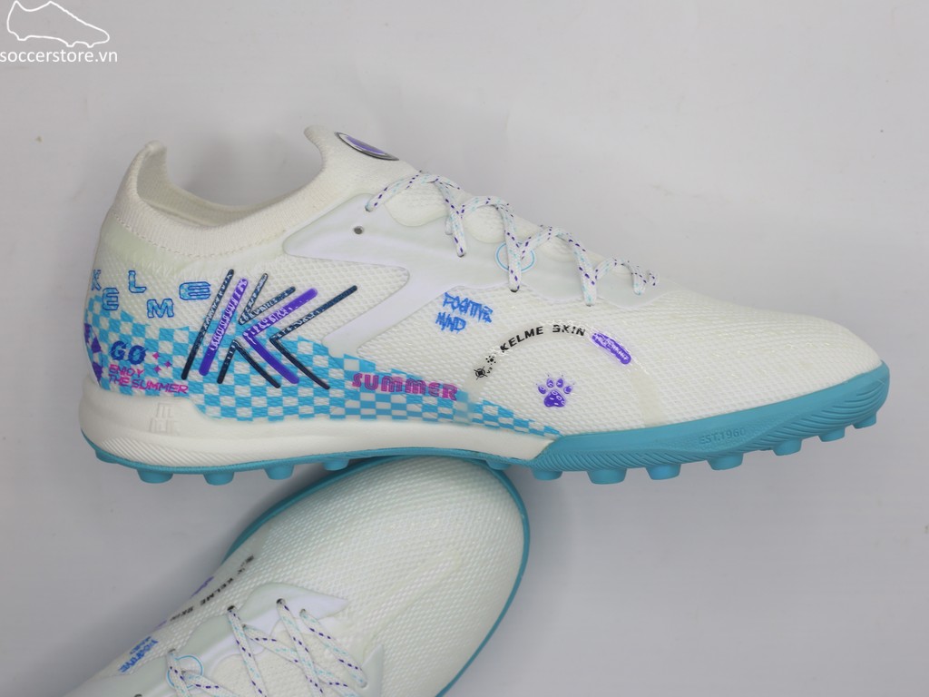 Kelme Flash 5.0 TF Summer- màu trắng/ blue 9521ZX1324-104