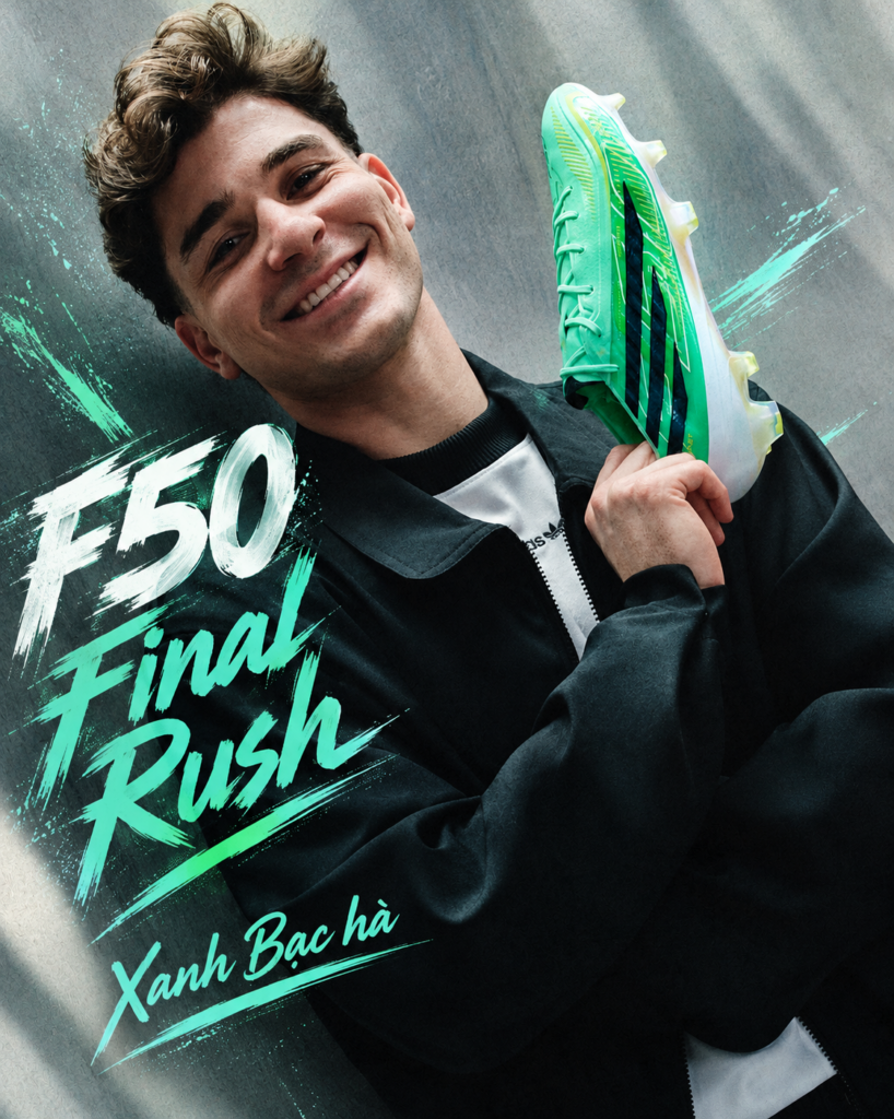 Adidas F50 Final Rush xanh mint bạc hà